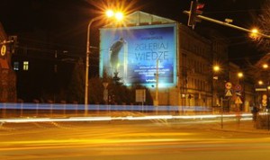 Wrocław. Kampania outdoorowa Blue Outsourcing dla Hydropolis. Billboardy.